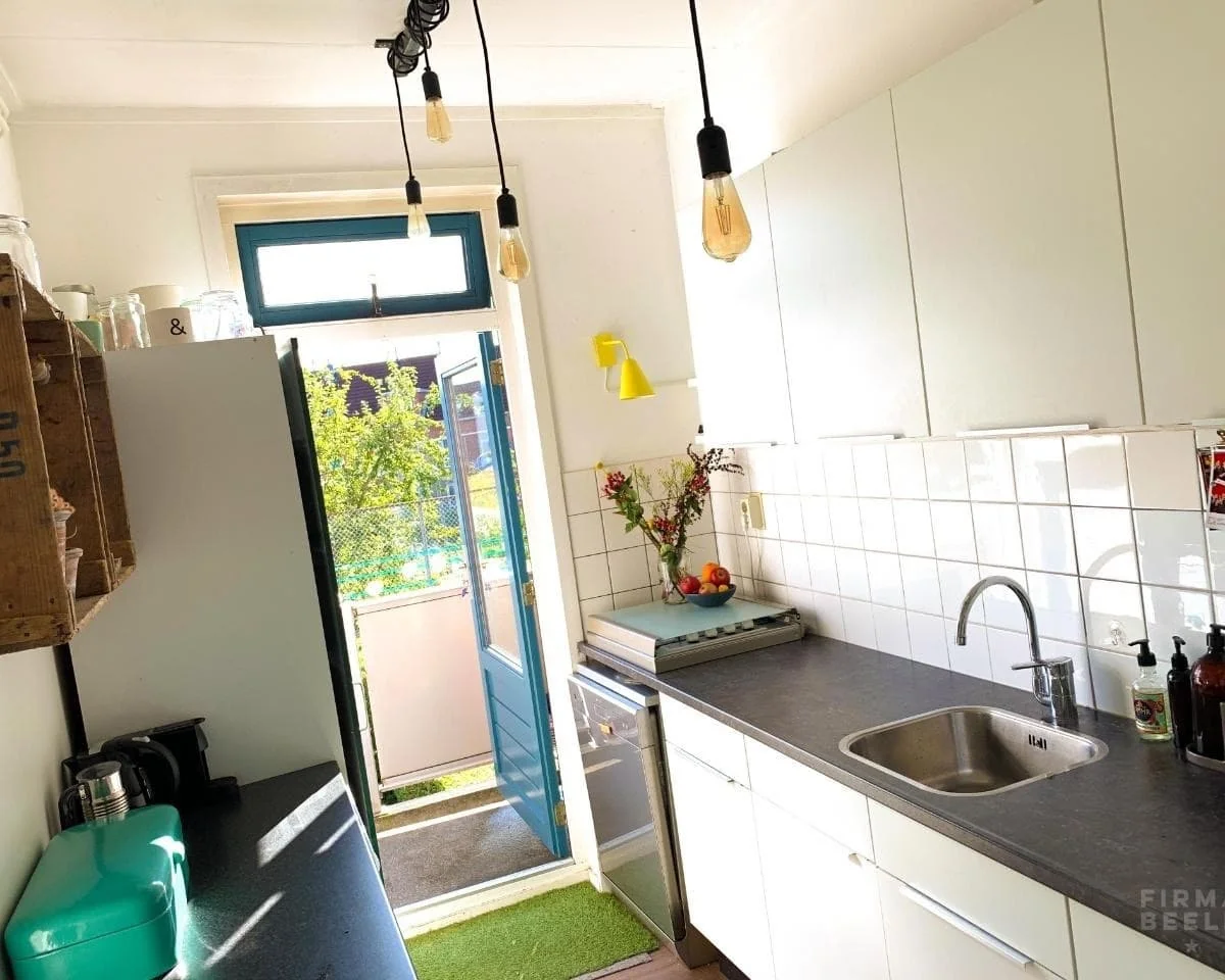 geblurde versie van de foto als achtergrond