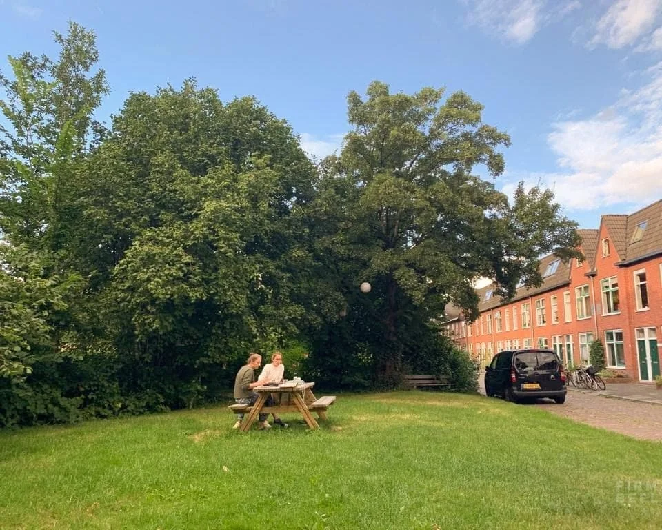 geblurde versie van de foto als achtergrond