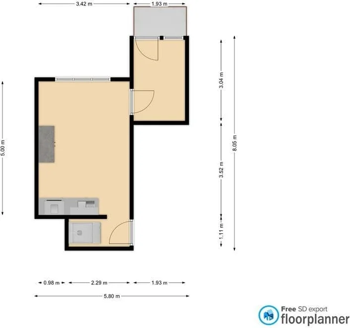 Foto van de Studio gelegen aan de Schiedamseweg in Rotterdam