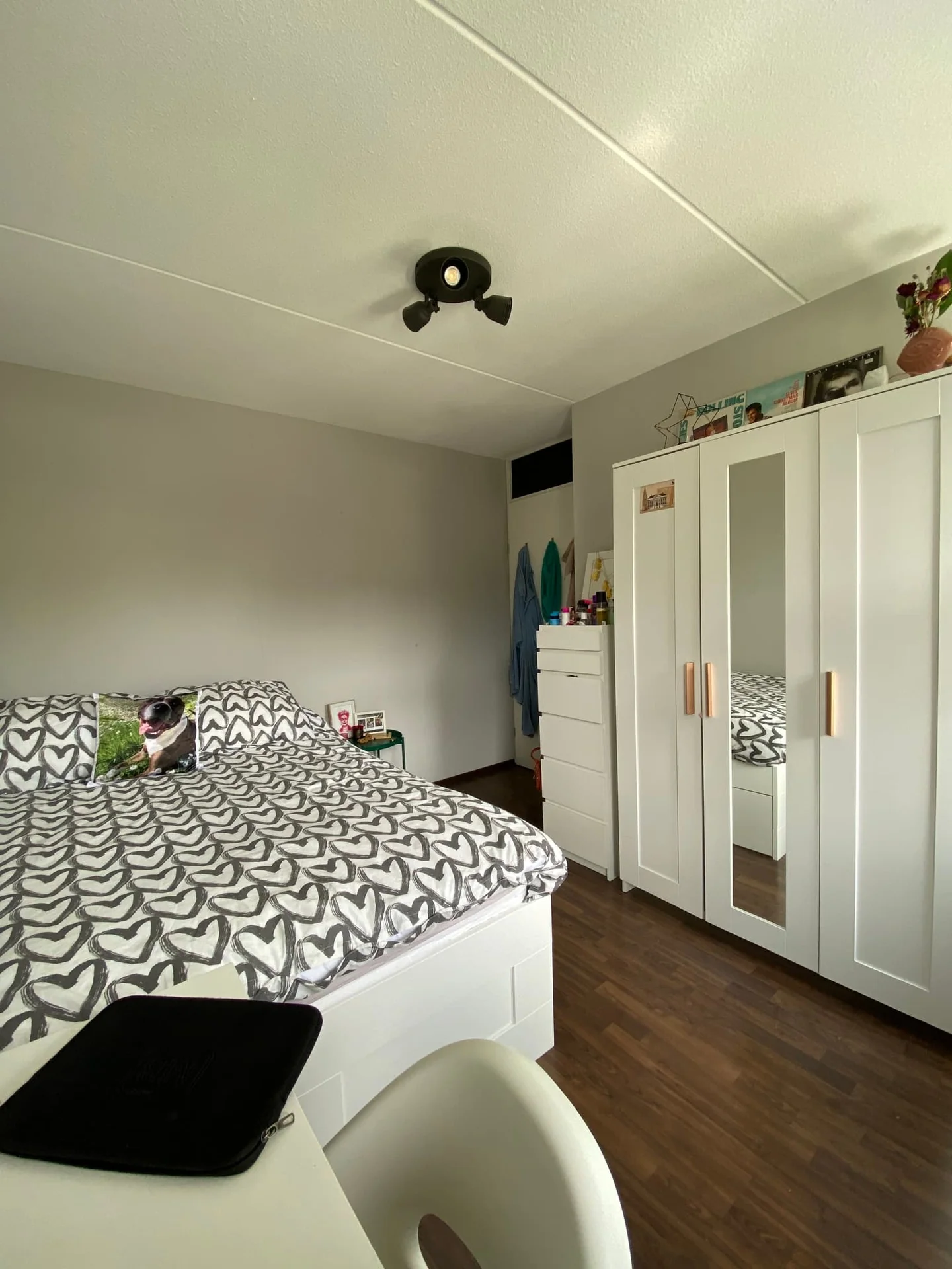 geblurde versie van de foto als achtergrond