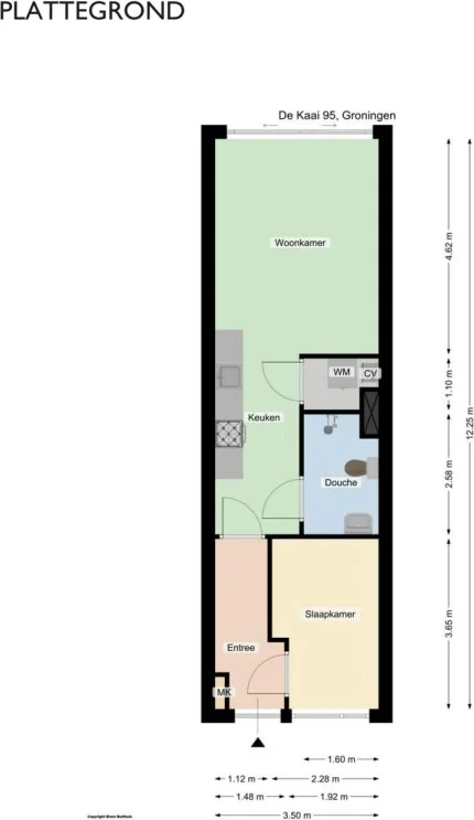 Foto van de Appartement gelegen aan de De Kaai in Groningen