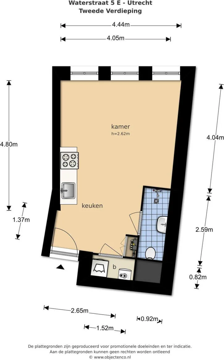 Foto van de Appartement gelegen aan de Waterstraat in Utrecht