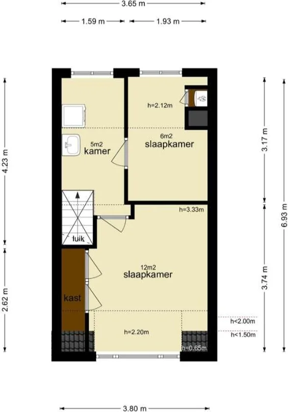 Foto van de Kamer gelegen aan de Van der Mondestraat in Utrecht