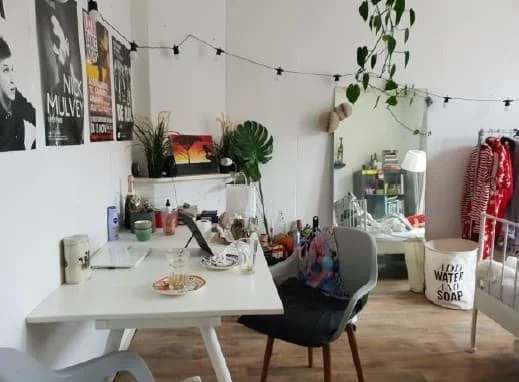 geblurde versie van de foto als achtergrond