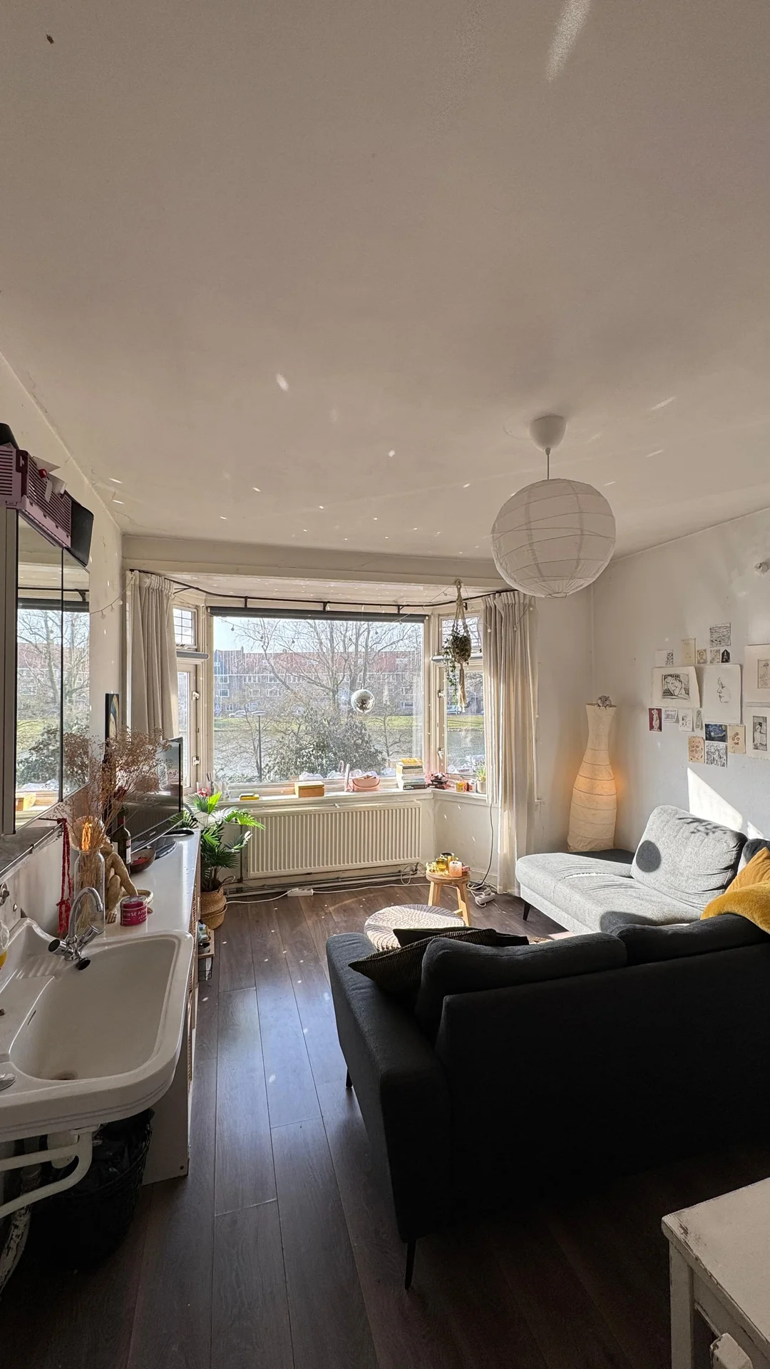 geblurde versie van de foto als achtergrond