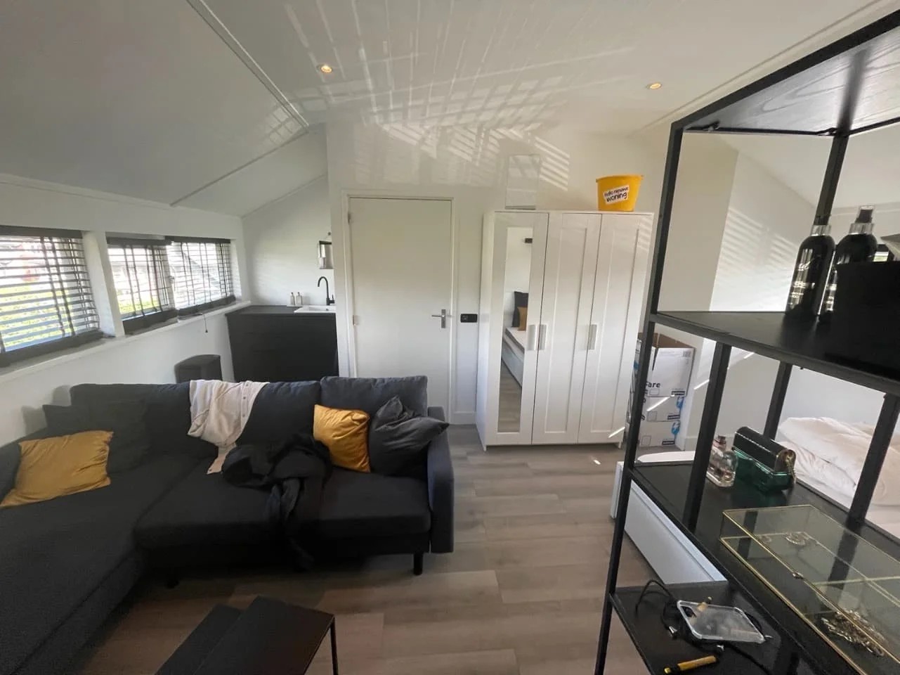 geblurde versie van de foto als achtergrond