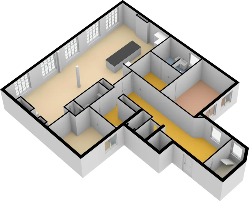 Foto van de Appartement gelegen aan de Gravinnesteeg in Haarlem