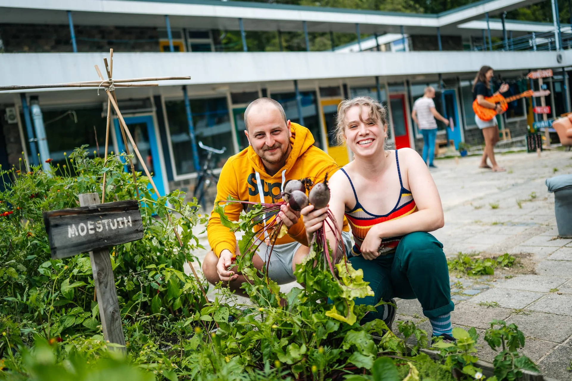 geblurde versie van de foto als achtergrond