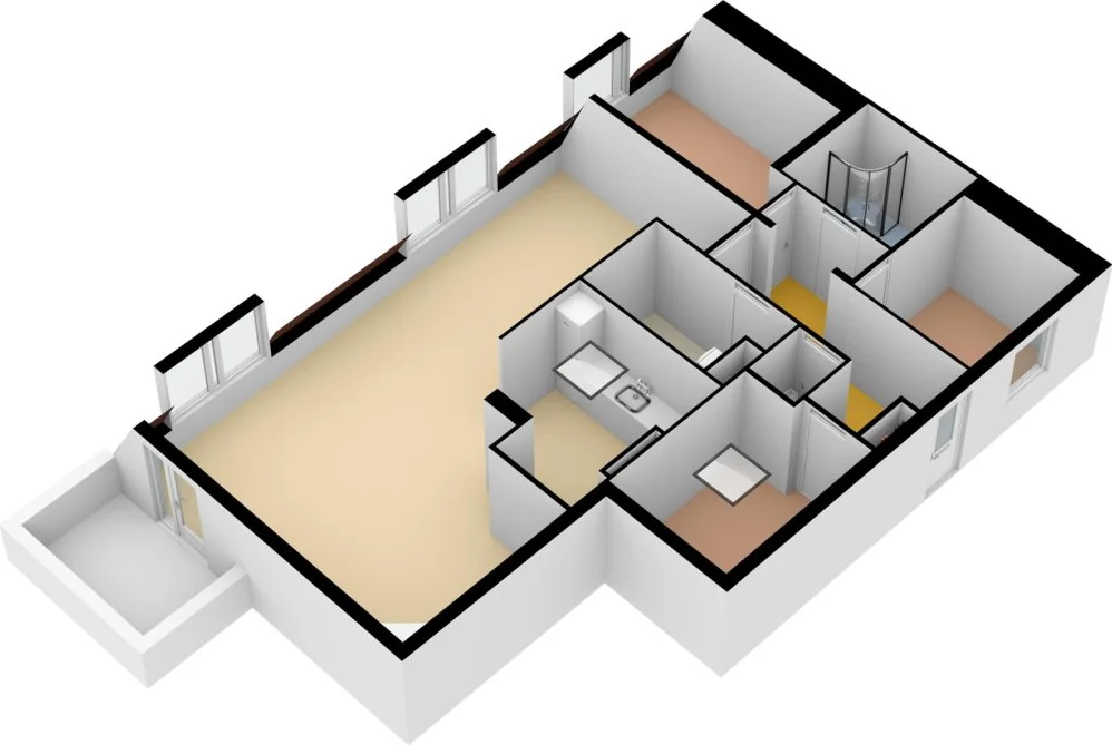 Foto van de Appartement gelegen aan de de Klef in Ewijk