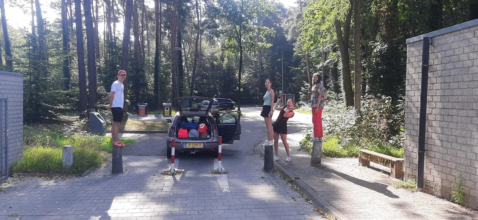 geblurde versie van de foto als achtergrond