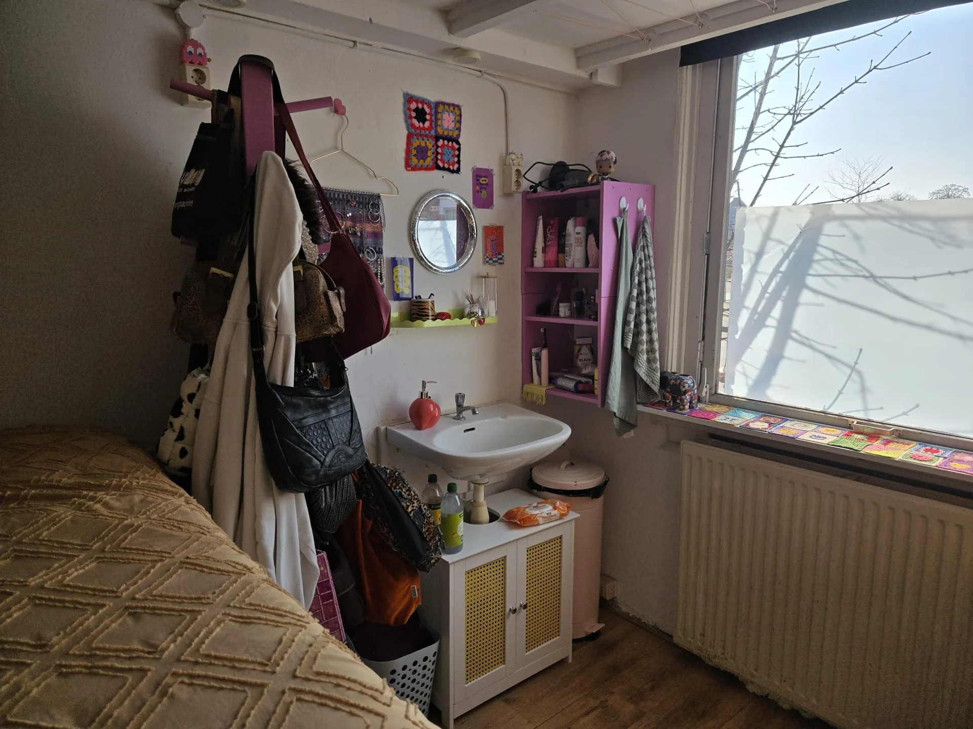 geblurde versie van de foto als achtergrond