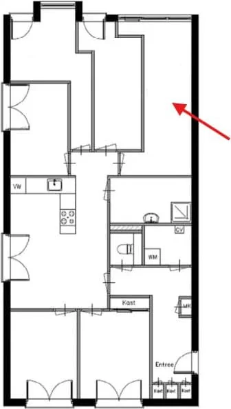 Foto van de Kamer gelegen aan de Clauskindereweg in Amsterdam