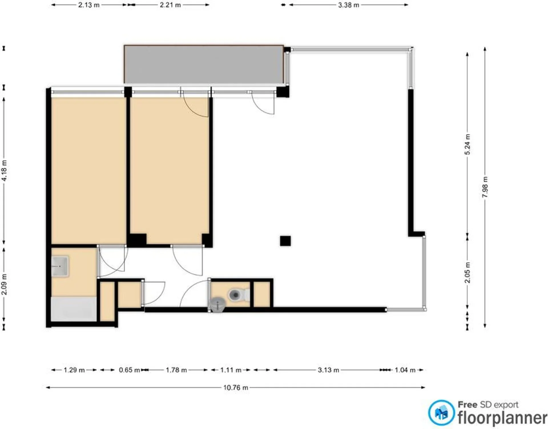 Foto van de Kamer gelegen aan de Van Boshuizenstraat in Amsterdam