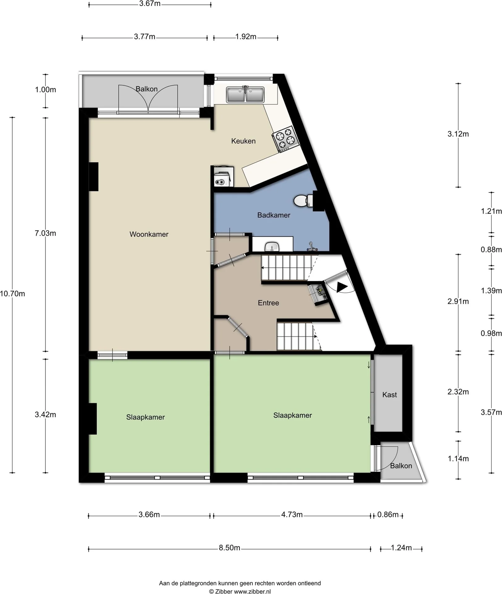 Foto van de Kamer gelegen aan de Boergoensevliet in Rotterdam