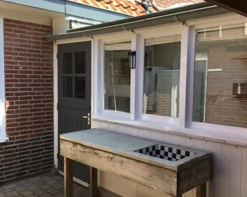 geblurde versie van de foto als achtergrond