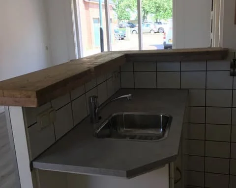 geblurde versie van de foto als achtergrond