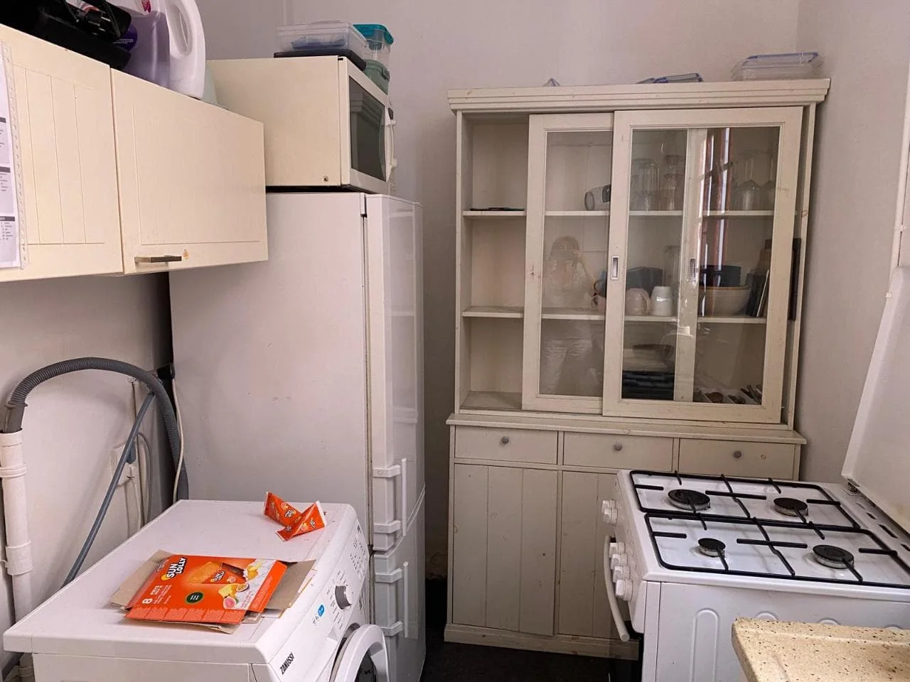 geblurde versie van de foto als achtergrond