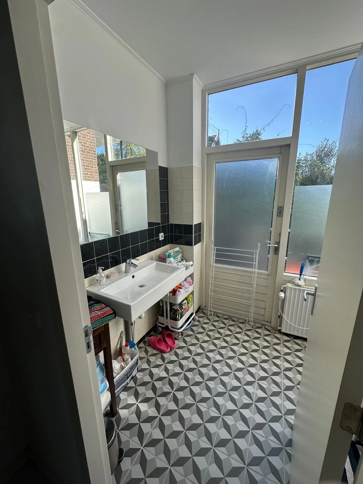 geblurde versie van de foto als achtergrond