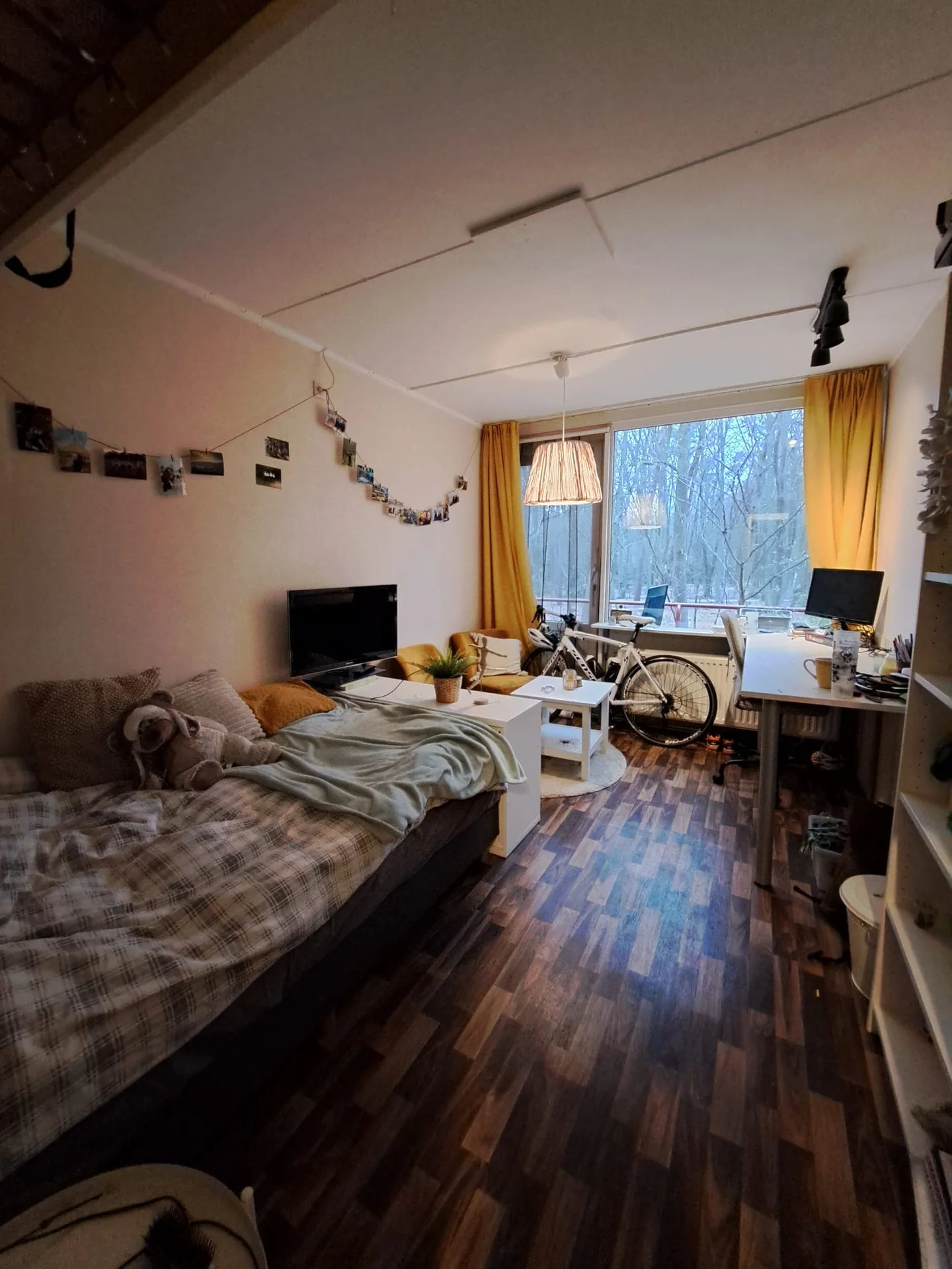 geblurde versie van de foto als achtergrond