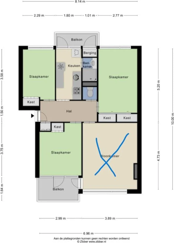Foto van de Kamer gelegen aan de Europalaan in Tilburg