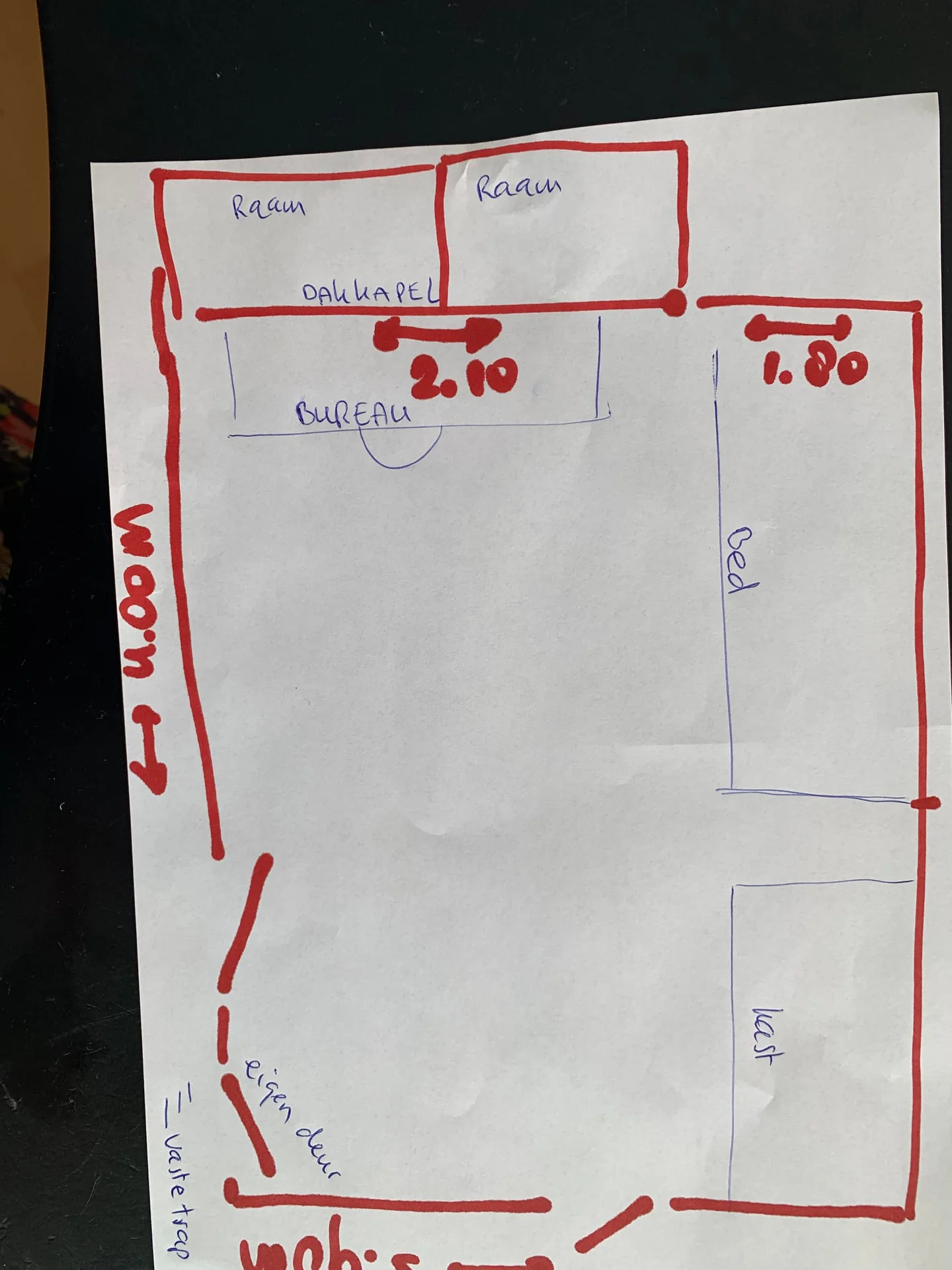 Foto van de Kamer gelegen aan de Klein Brabant in Vught