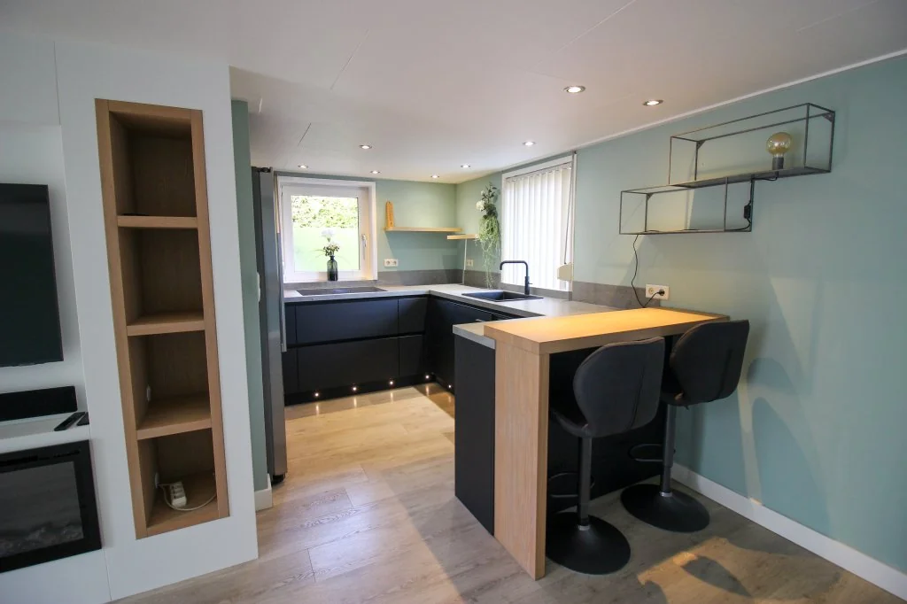 geblurde versie van de foto als achtergrond