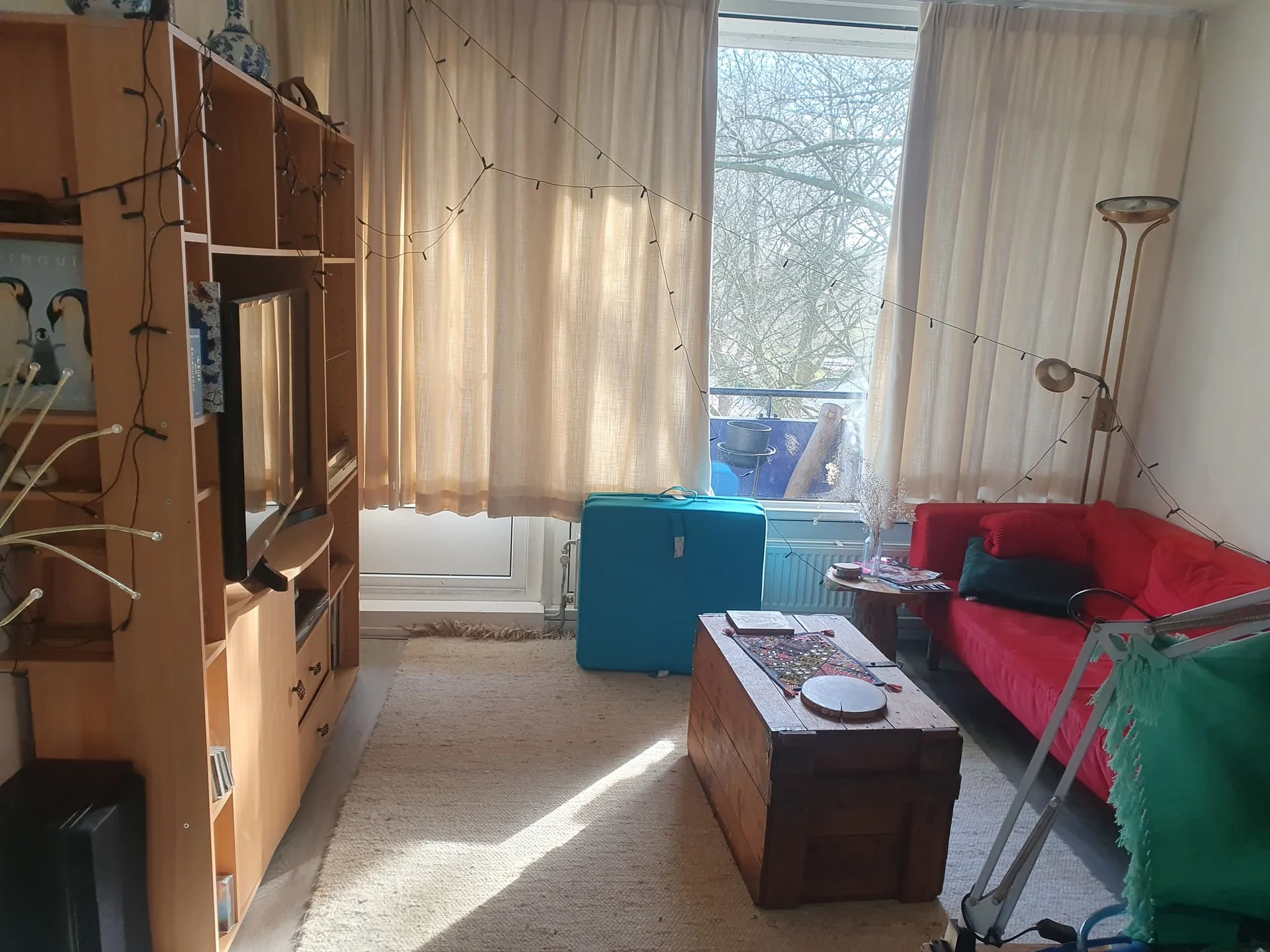 geblurde versie van de foto als achtergrond