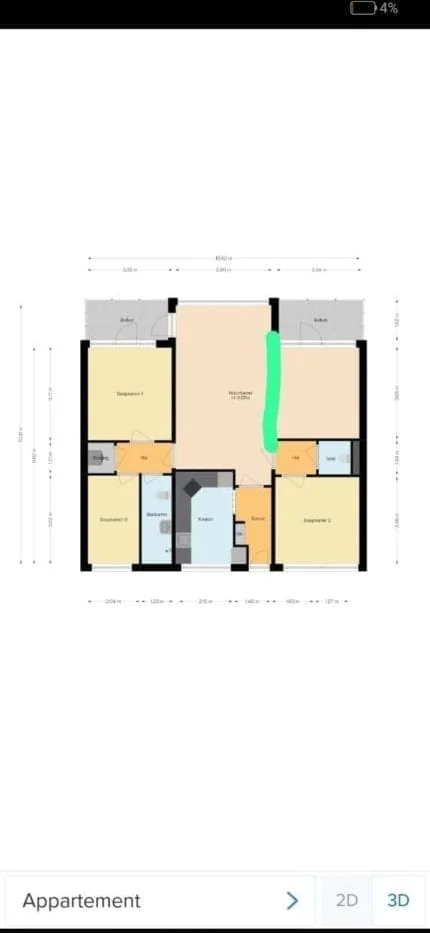 Foto van de Kamer gelegen aan de Engelandlaan in Haarlem