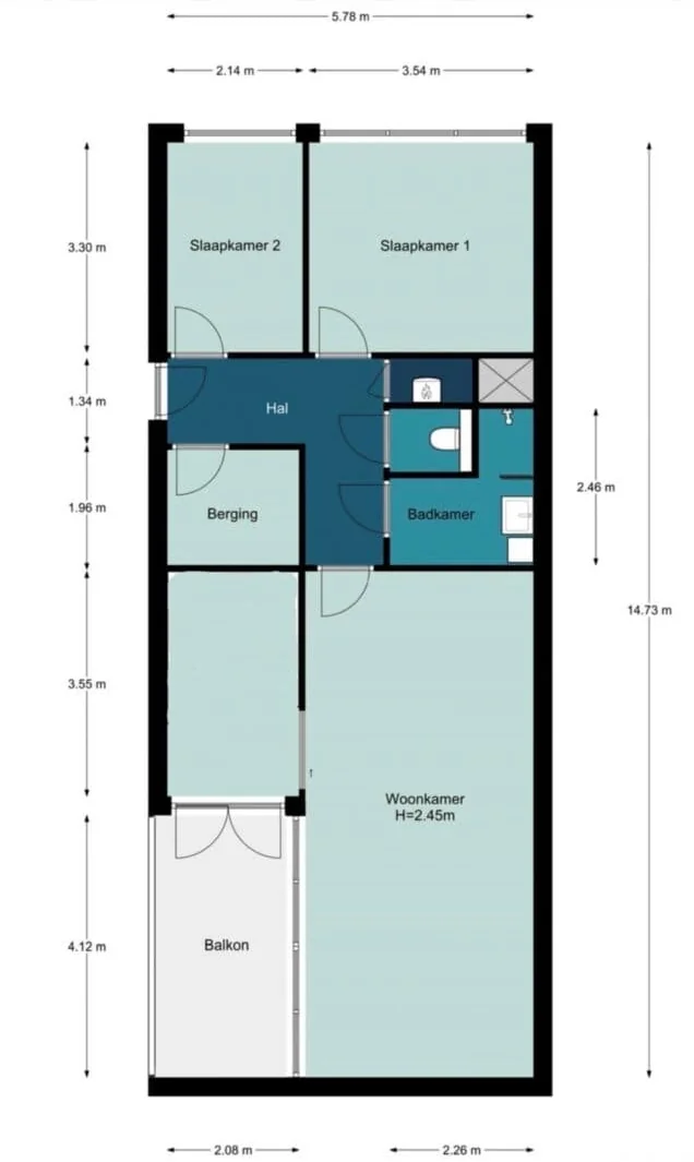 Foto van de Appartement gelegen aan de Kloekhorststraat in Amsterdam
