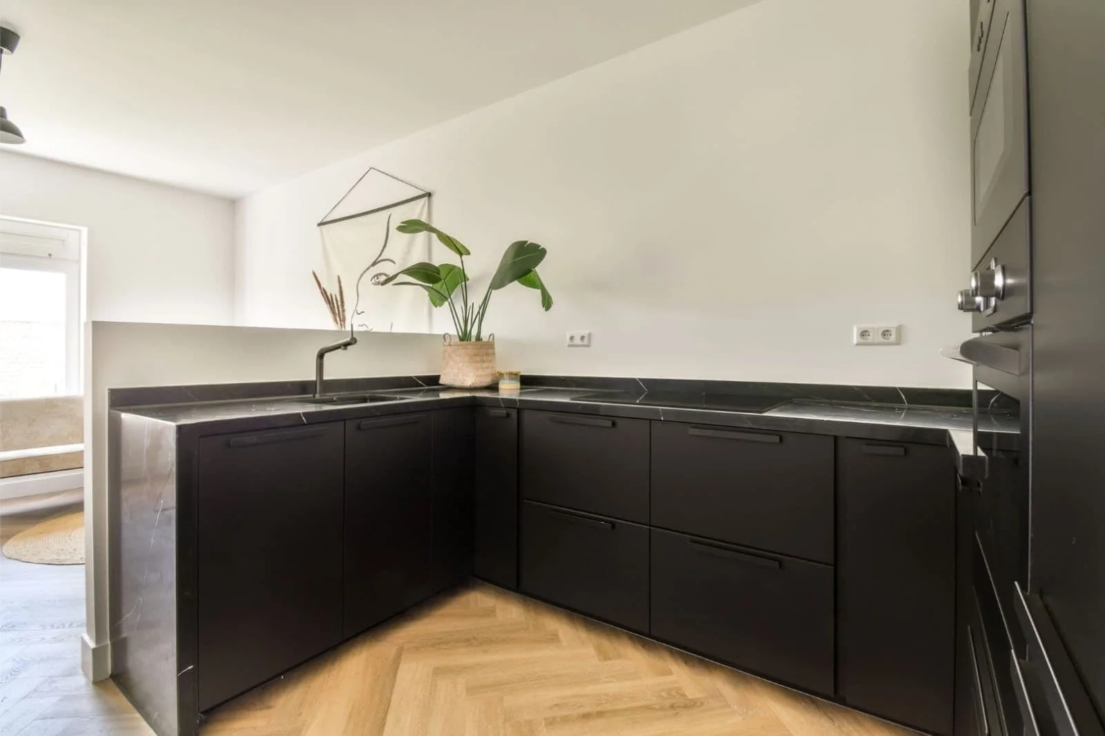 geblurde versie van de foto als achtergrond