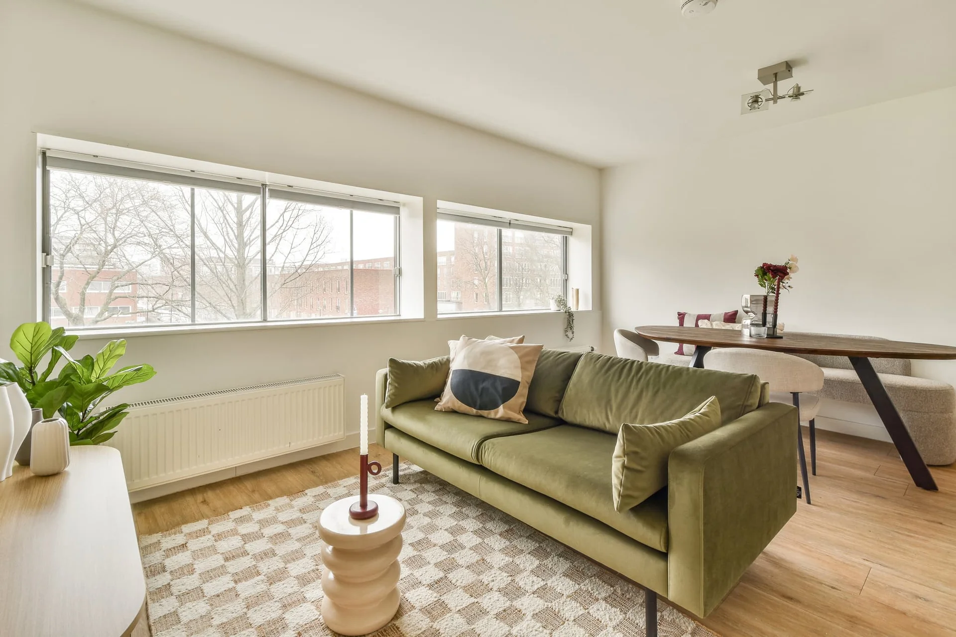 geblurde versie van de foto als achtergrond