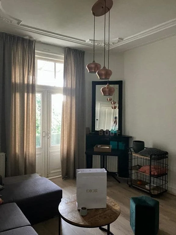 geblurde versie van de foto als achtergrond