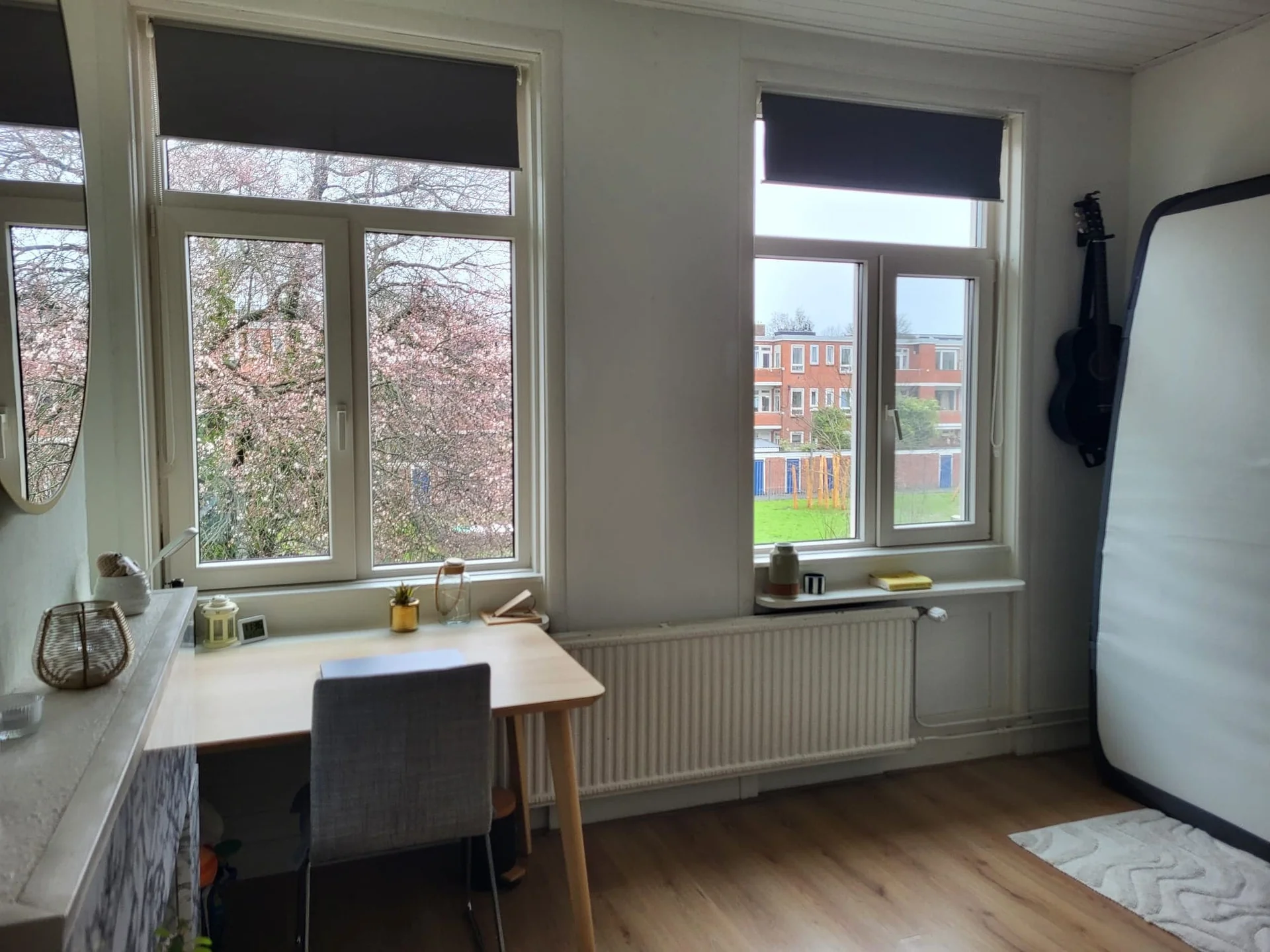 geblurde versie van de foto als achtergrond