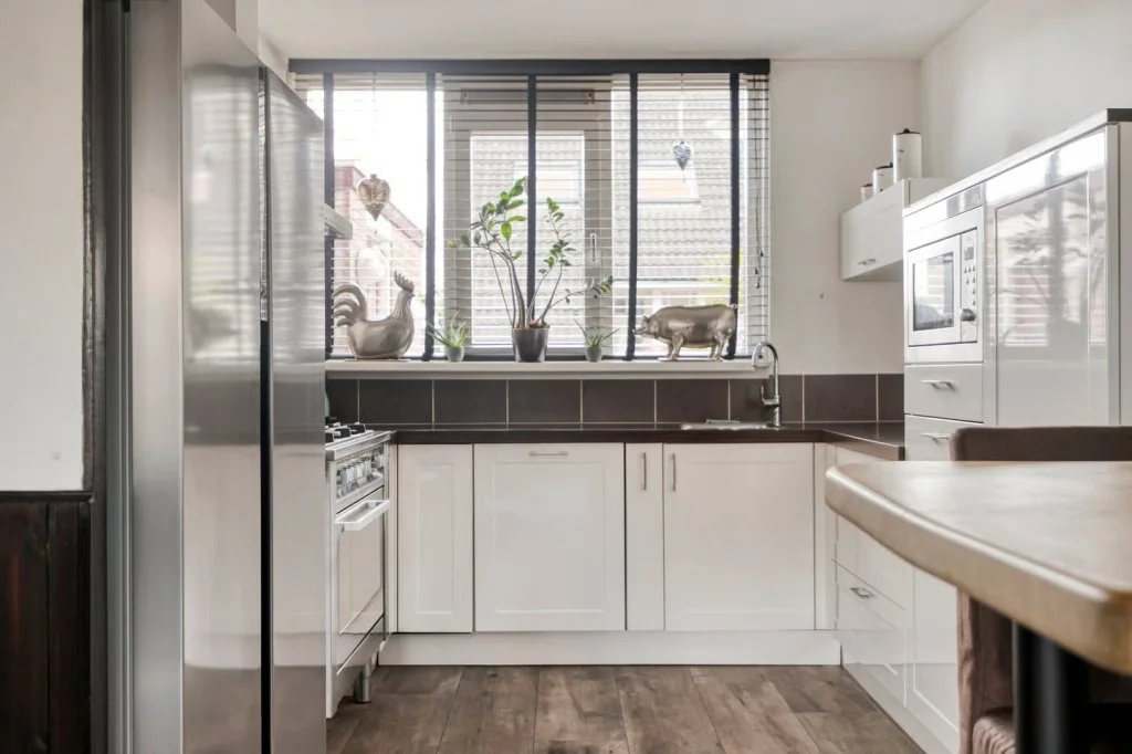 geblurde versie van de foto als achtergrond