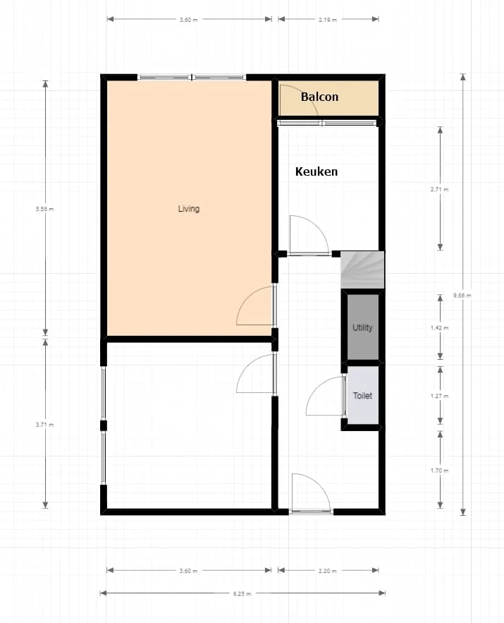 Foto van de Appartement gelegen aan de Nieuwenhoornstraat in Rotterdam