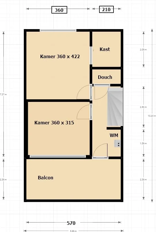 Foto van de Appartement gelegen aan de Nieuwenhoornstraat in Rotterdam