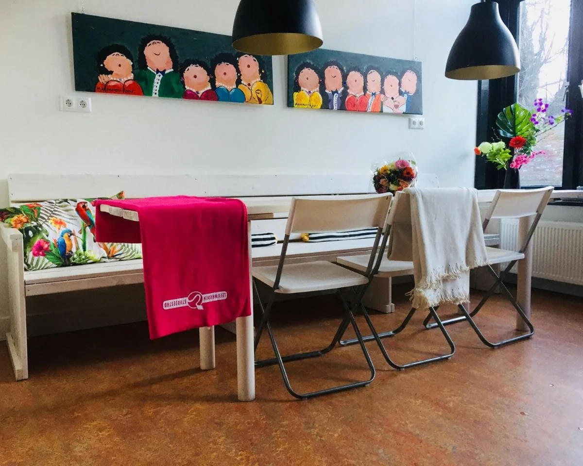 geblurde versie van de foto als achtergrond