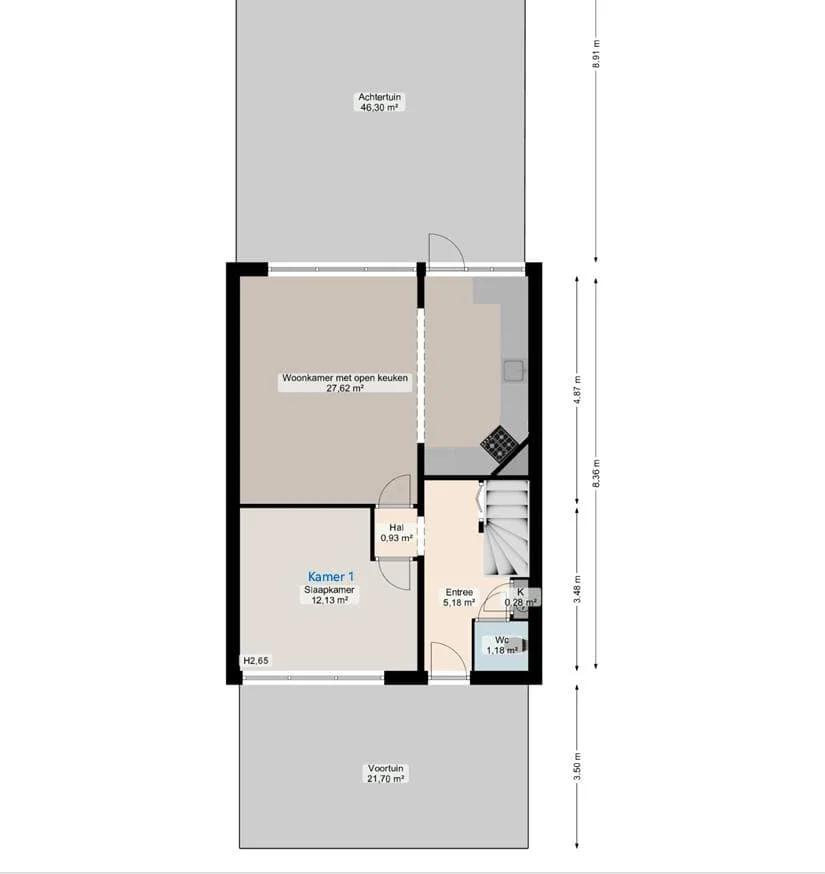 geblurde versie van de foto als achtergrond