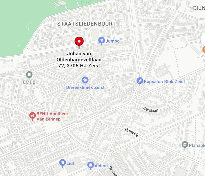 Foto van de Kamer gelegen aan de Johan van Oldenbarneveltlaan in Zeist