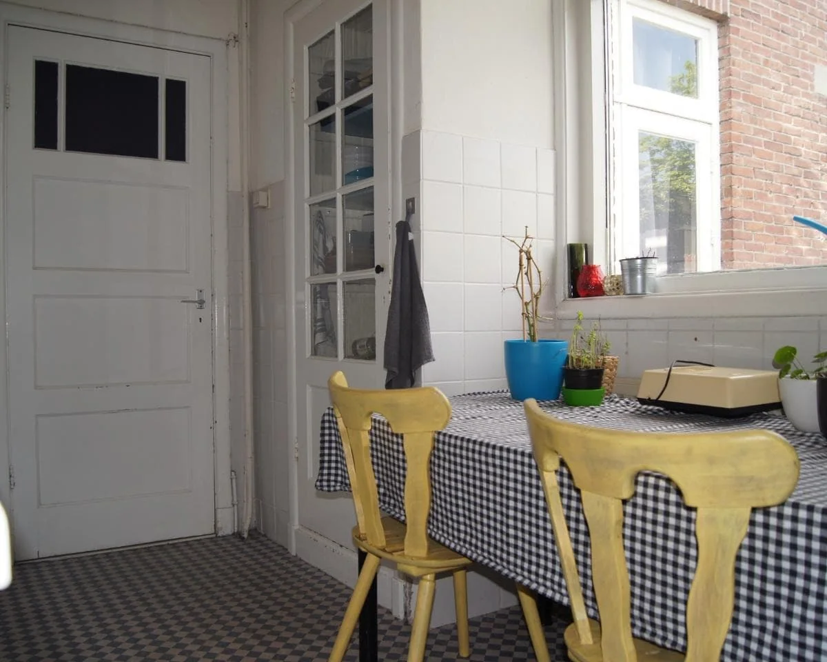 geblurde versie van de foto als achtergrond