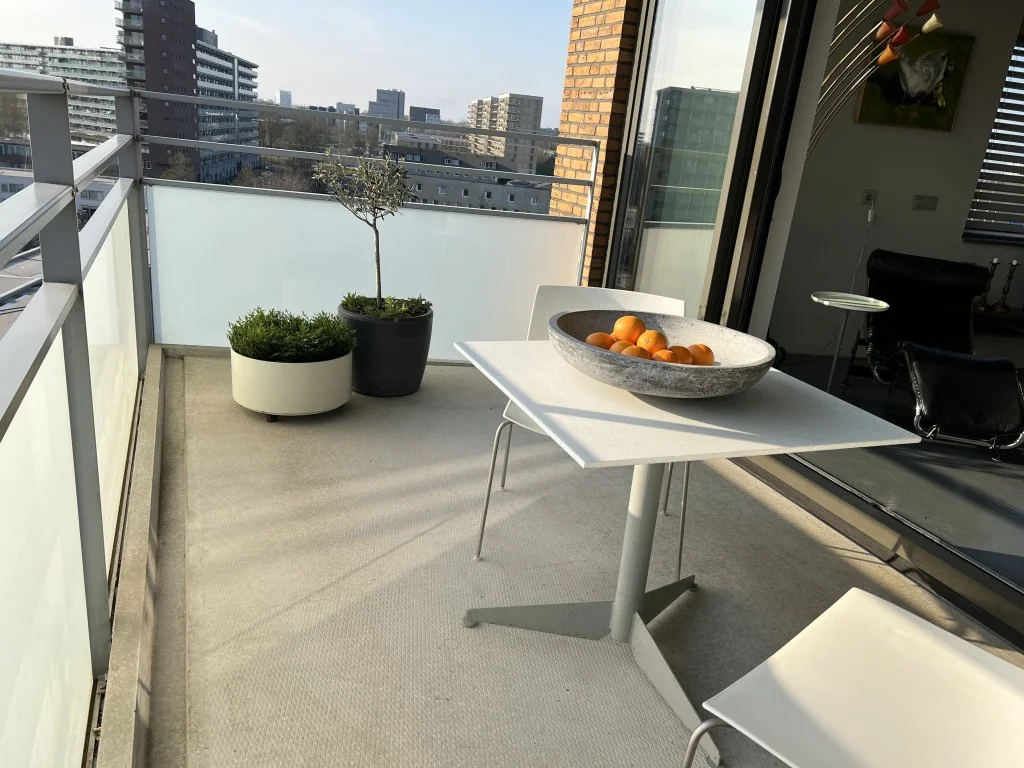 geblurde versie van de foto als achtergrond