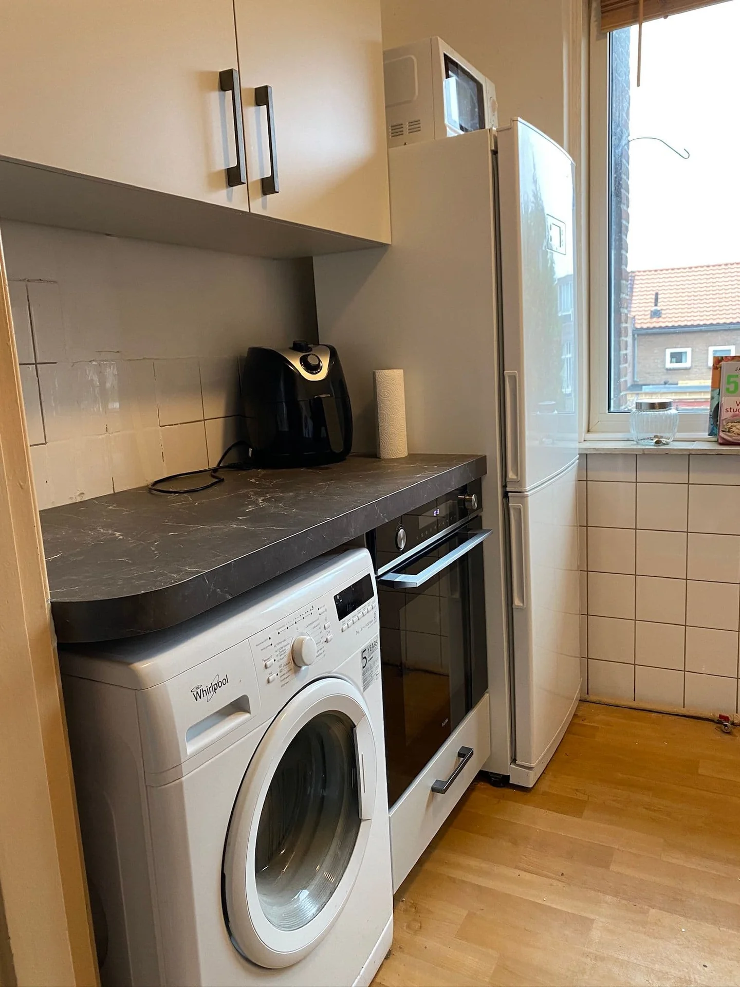 geblurde versie van de foto als achtergrond