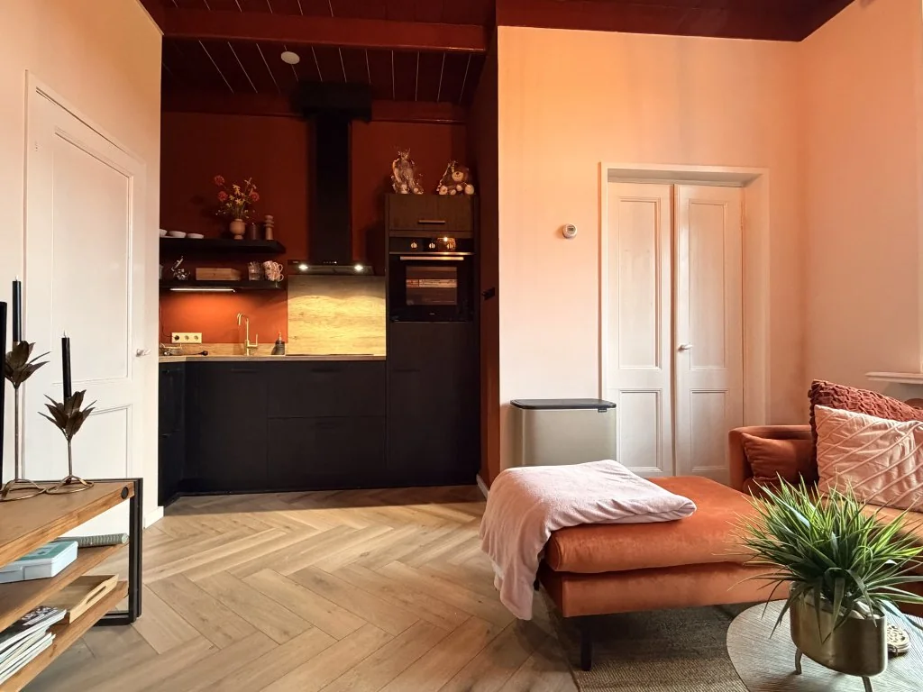 geblurde versie van de foto als achtergrond