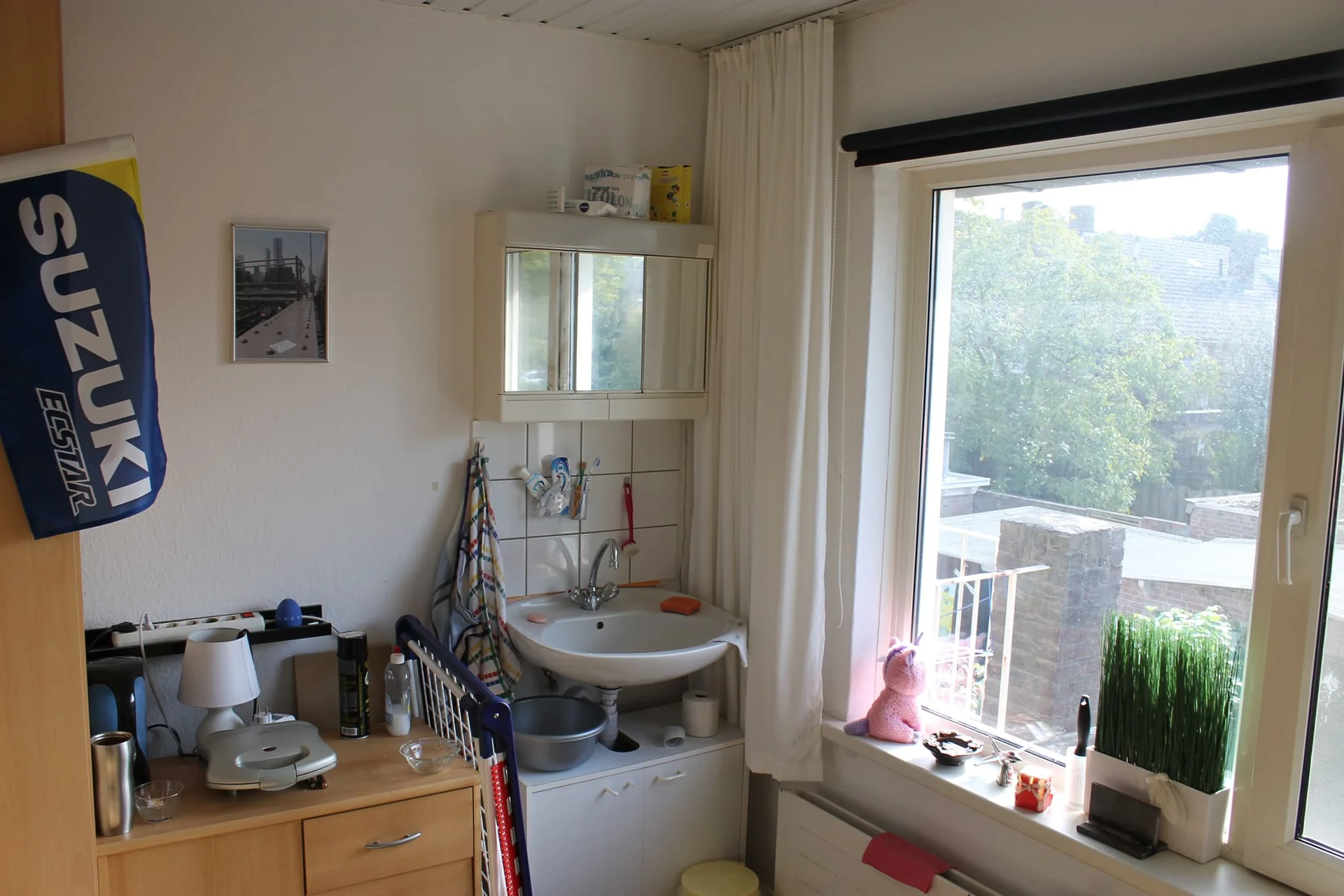 geblurde versie van de foto als achtergrond