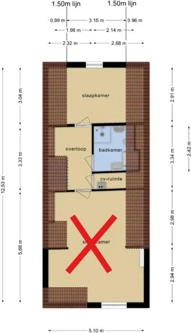 Foto van de Kamer gelegen aan de Beijerlandselaan in Rotterdam