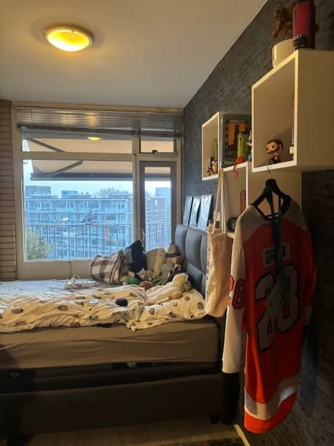 geblurde versie van de foto als achtergrond