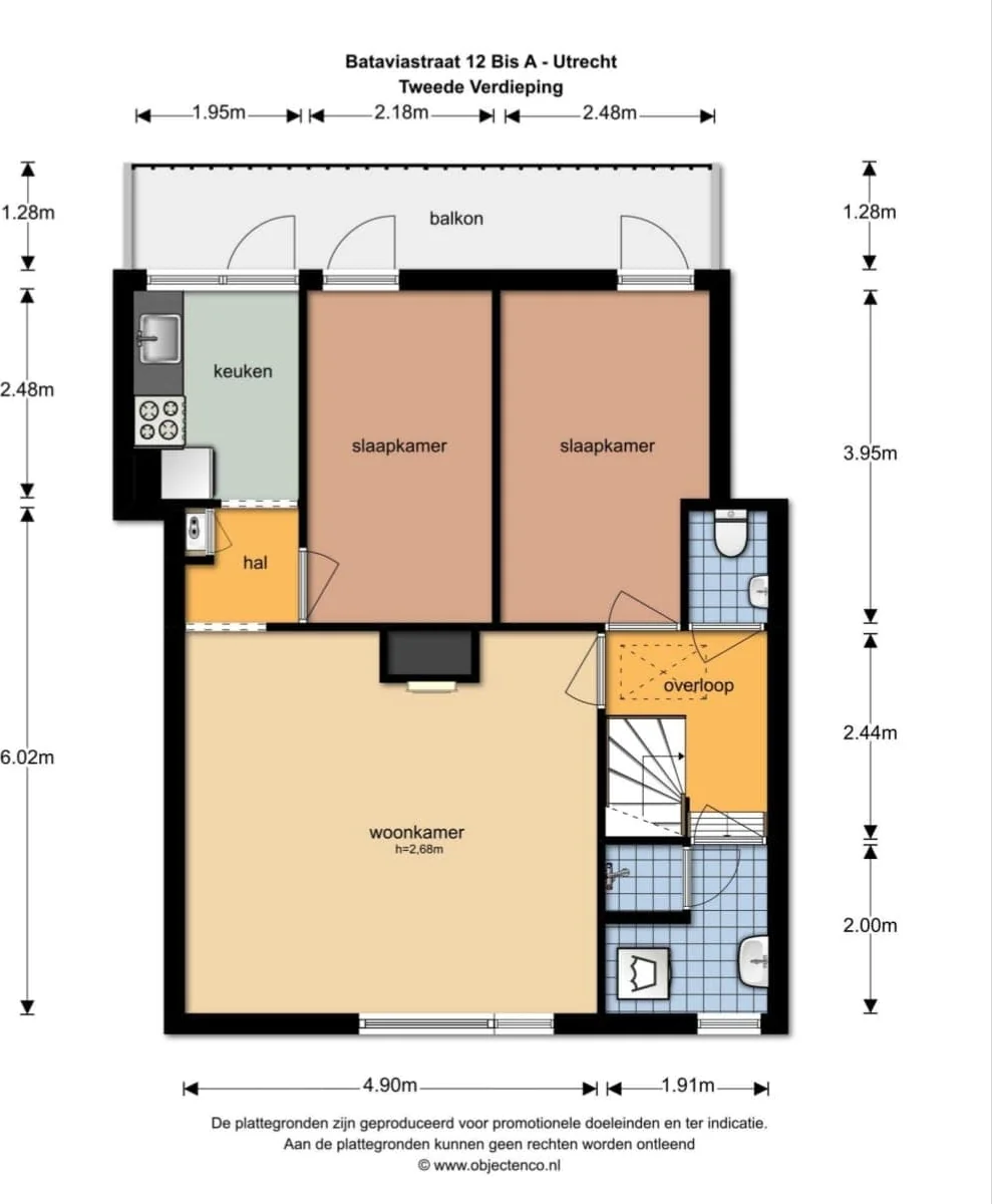 Foto van de Kamer gelegen aan de Bataviastraat in Utrecht