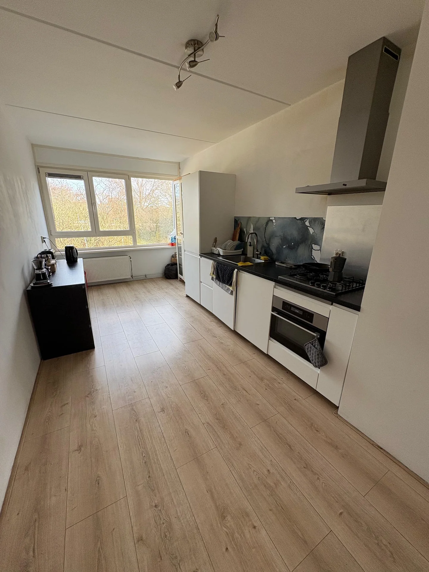 geblurde versie van de foto als achtergrond