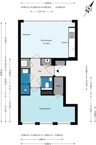 Foto van de Kamer gelegen aan de Rozenstraat in Amsterdam