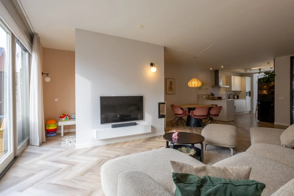 geblurde versie van de foto als achtergrond